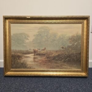 David Dipnall Signed Oil Painting, English Cattle Landscape, Framed Original Art 89x64 cm
