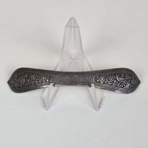 Antique Japanese Meiji Solid Silver Kozuka Hilt – Signed Ōmori Birds & Florals c1900